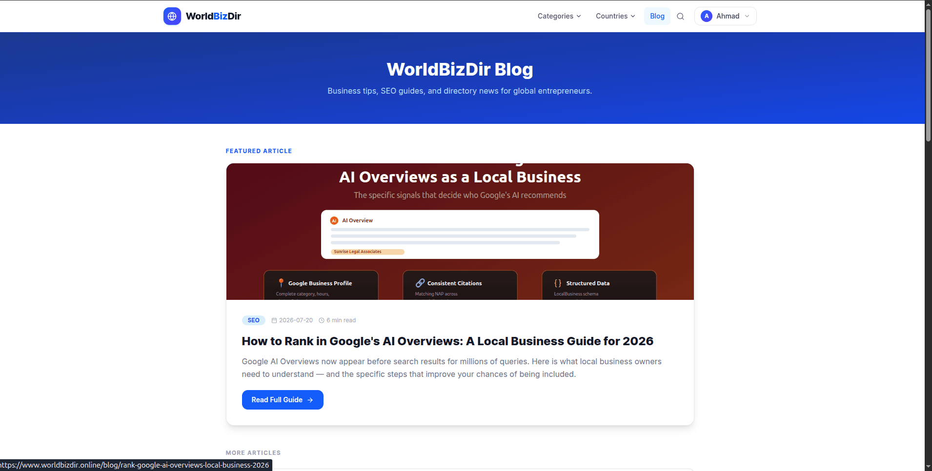 SEO-optimized blog