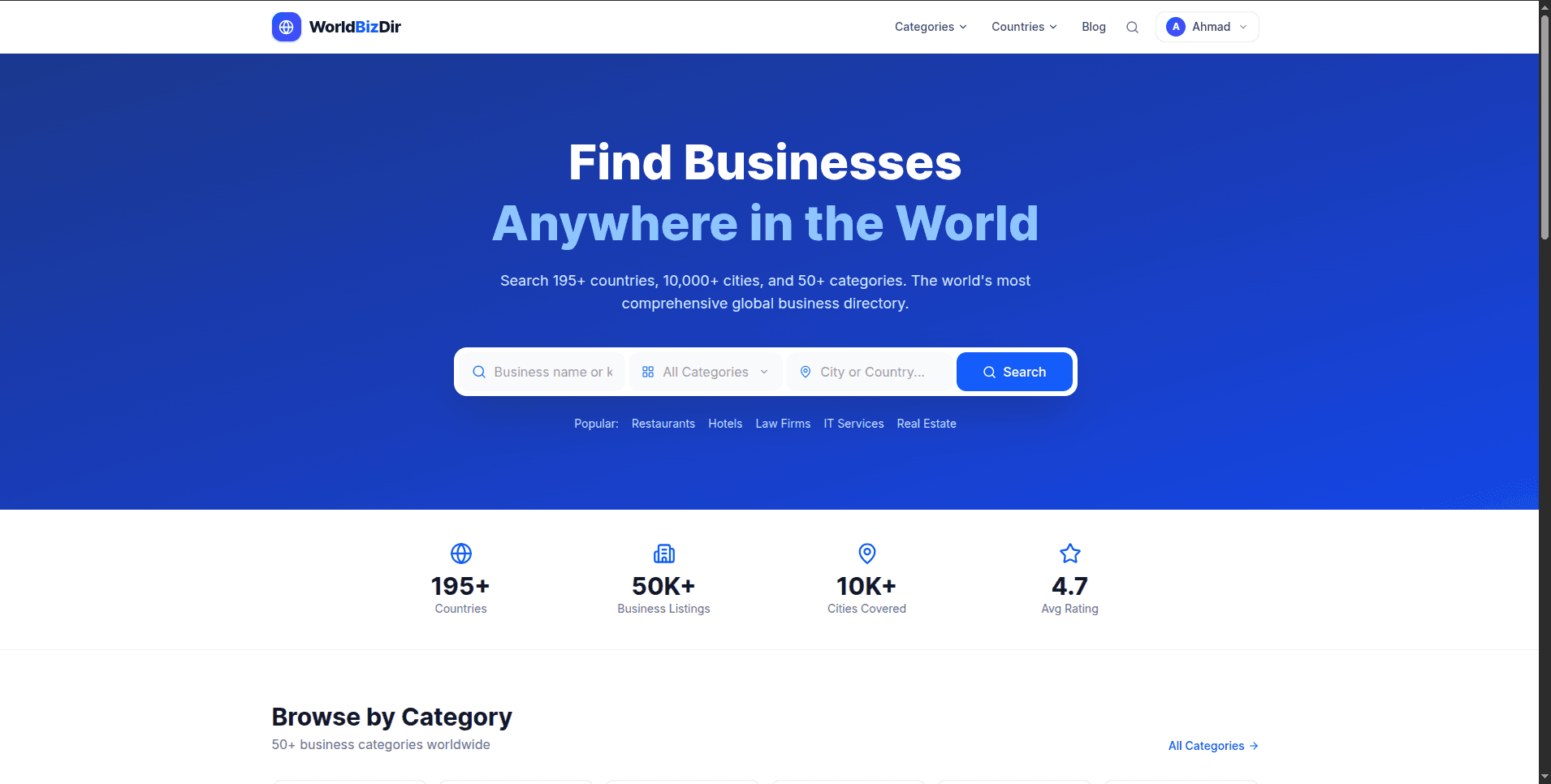 WorldBizDir screenshot